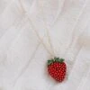 Wolf & Moon Strawberry Necklace II 2 Wolf & Moon Strawberry Necklace II -Wolf & Moon strawberry necklace ii lifestyle 4