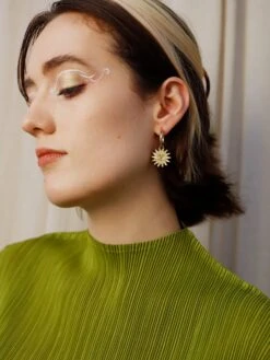 Wolf & Moon Sun Hoops -Wolf & Moon sun hoops model 7