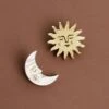 Wolf & Moon Sun & Moon Brooch Set -Wolf & Moon sun moon brooches lifestyle 1