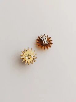 Wolf & Moon Sun Studs - Clip-On -Wolf & Moon sun studs clipon product 3