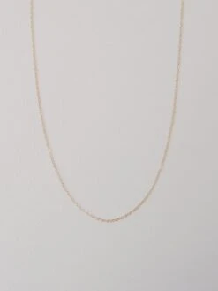 Wolf & Moon Gold-Filled Flat Cable Chain 19 Wolf & Moon Gold-Filled Flat Cable Chain -Wolf & Moon trace chain gold front