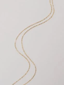 Wolf & Moon Gold-Filled Flat Cable Chain 18 Wolf & Moon Gold-Filled Flat Cable Chain -Wolf & Moon trace chain gold medium crop