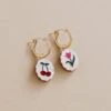 Wolf & Moon Tulip & Cherry Charm Hoops -Wolf & Moon tulip cherry charm hoops lifestyle 1