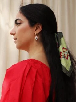 Wolf & Moon Tulip & Cherry Charm Hoops 16 Wolf & Moon Tulip & Cherry Charm Hoops -Wolf & Moon tulip cherry charm hoops model 2