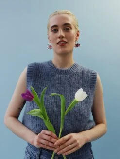 Wolf & Moon Tulip Meadow Hoops In Blackberry Crumble 14 Wolf & Moon Tulip Meadow Hoops In Blackberry Crumble -Wolf & Moon tulip meadow hoops blackberrycrumble model 1