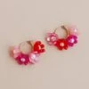 Wolf & Moon Tulip Meadow Hoops In Blush -Wolf & Moon tulip meadow hoops blush lifestyle 1