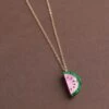 Wolf & Moon Watermelon Necklace 2 Wolf & Moon Watermelon Necklace -Wolf & Moon watermelon necklace 2023 lifestyle 5
