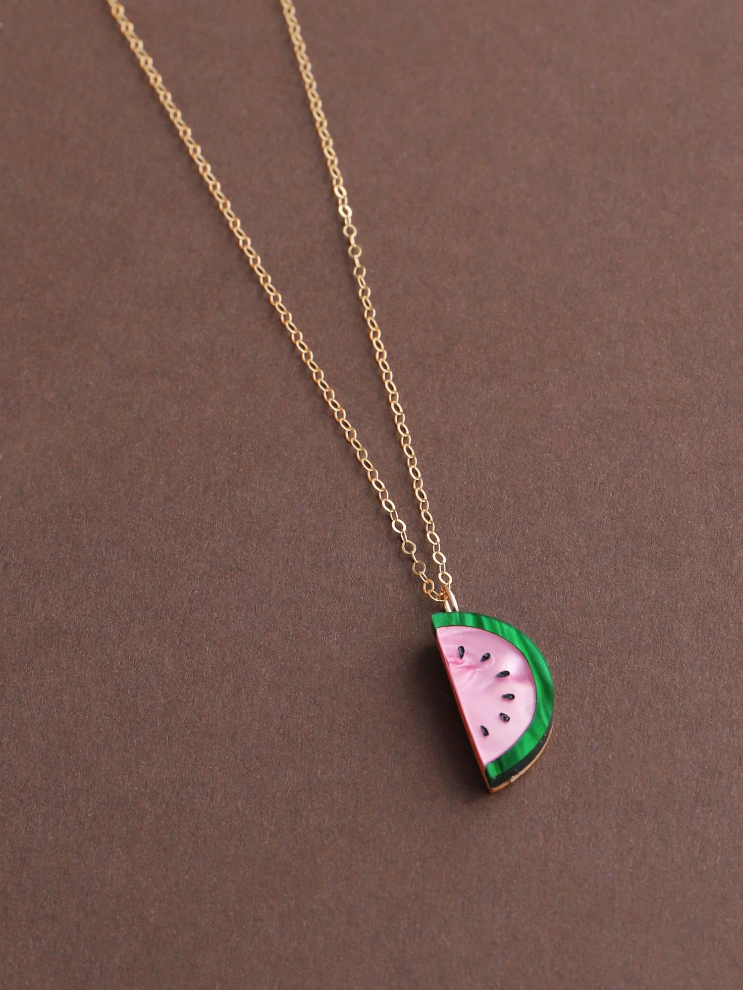 Wolf & Moon Watermelon Necklace 3 Wolf & Moon Watermelon Necklace