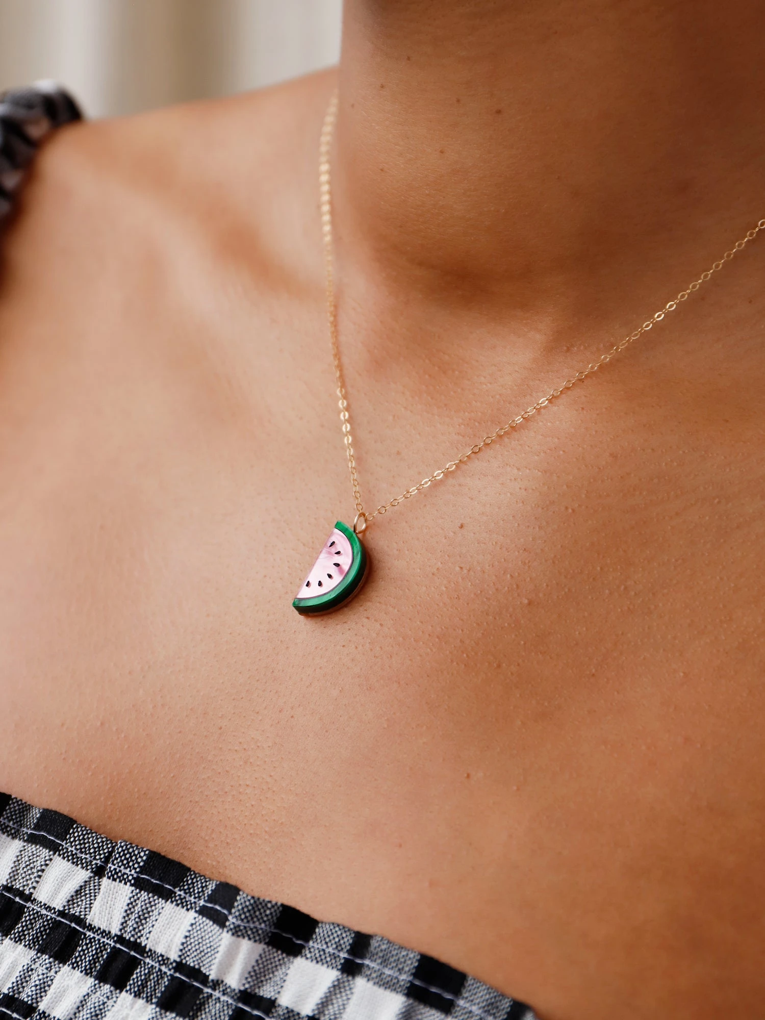 Wolf & Moon Watermelon Necklace 10 Wolf & Moon Watermelon Necklace - Image 8