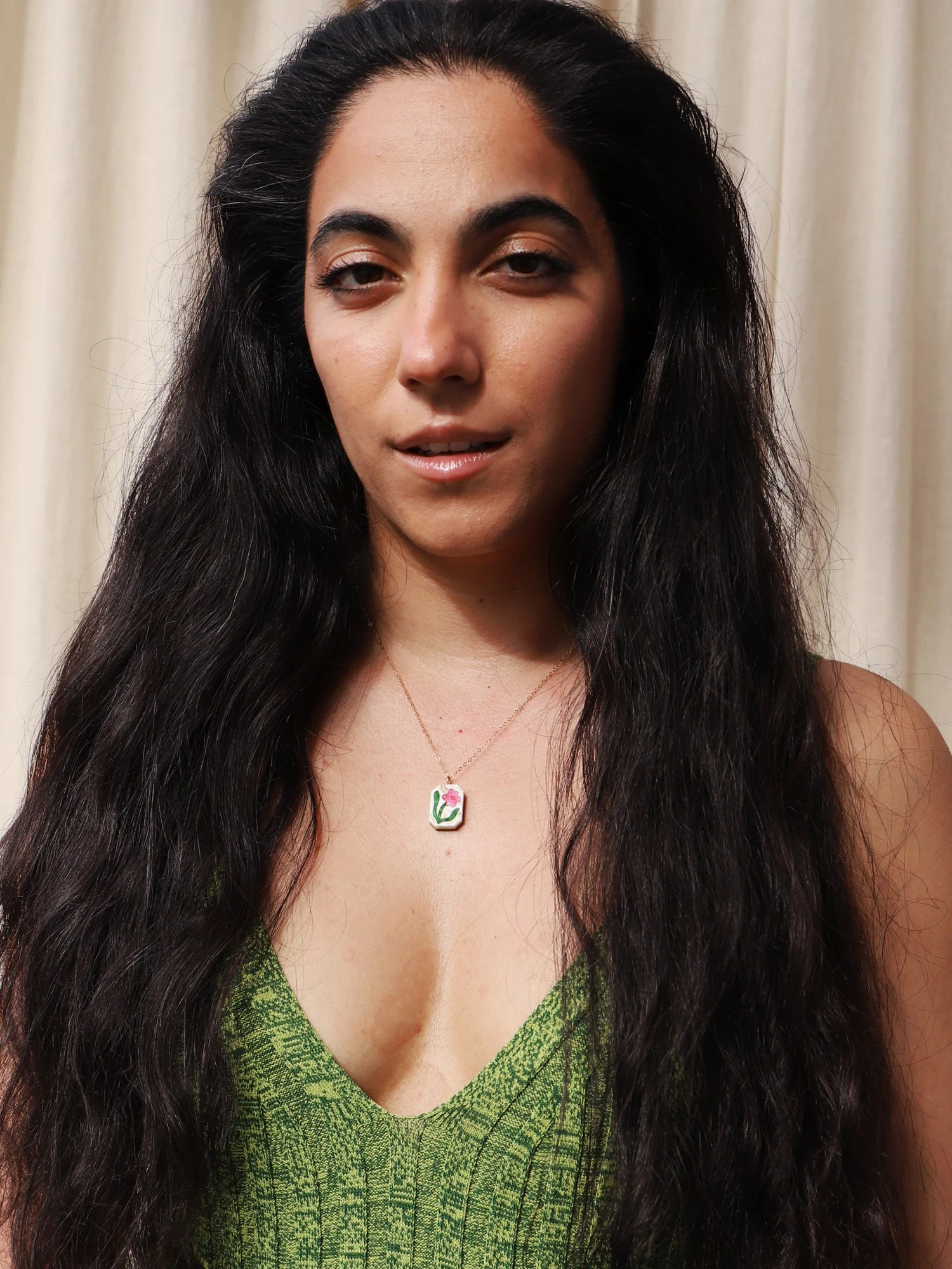 Wolf & Moon Wildflower Charm Necklace 4 Wolf & Moon Wildflower Charm Necklace - Image 2