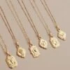 Wolf & Moon Zodiac Necklace - Gold -Wolf & Moon zodiac pendants gold lifestyle group 6