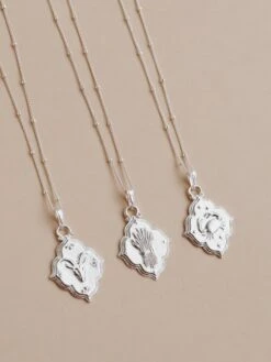 Wolf & Moon Zodiac Necklace - Silver 20 Wolf & Moon Zodiac Necklace - Silver -Wolf & Moon zodiac pendants silver lifestyle group 3